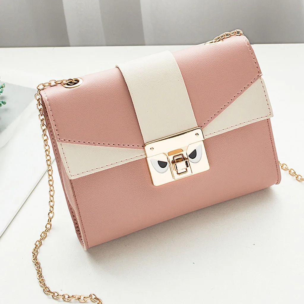 

ISHOWTIENDA Fashion Mix Color Lady Small Shoulders Bags Letter Sweet Messenger Bag Summer Bags For Women 2019 sac main femme