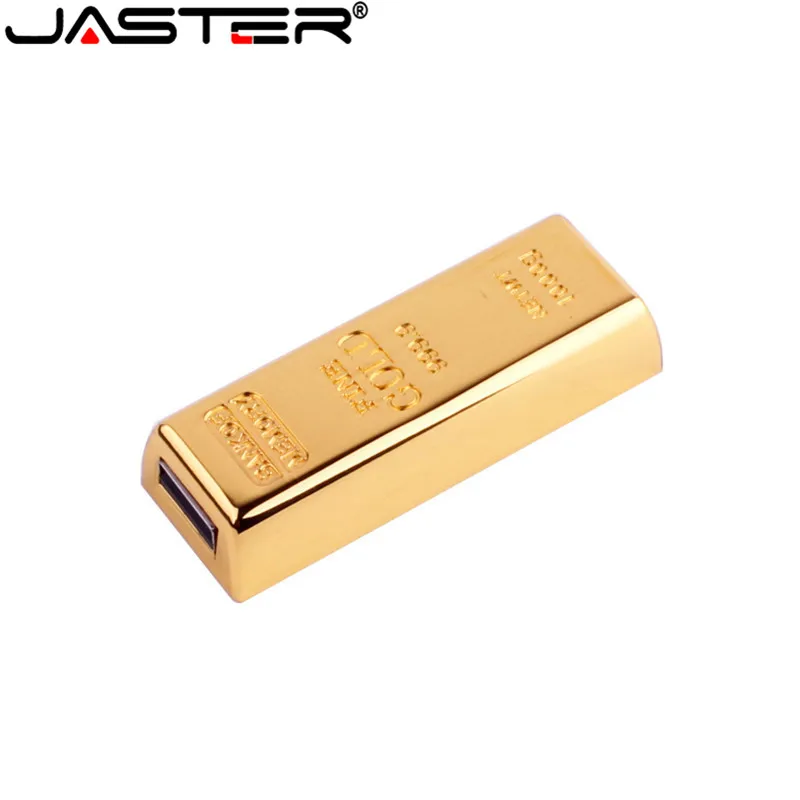 JASTER модный креативный металлический золотой стержень USB флеш-накопитель USB 2,0 4 ГБ 8 ГБ 16 ГБ 32 ГБ 64 Гб внешний накопитель карта памяти