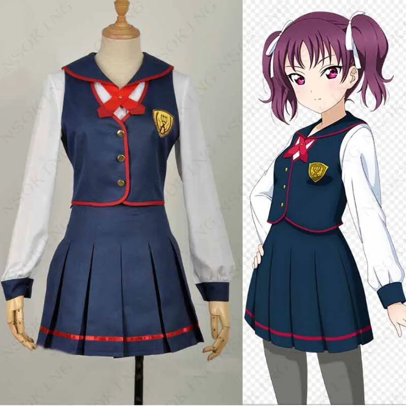 Аниме Love Live!Sunshine! Косплей-костюм Aqours маскарадный костюм казуно РИА Лира Снежная |