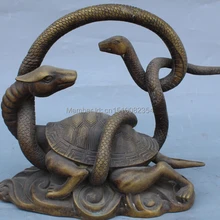 1" Клеймо Китайский Китай Фэншуй Даосы Бог Зверь Дракон черепаха Змея Статуя