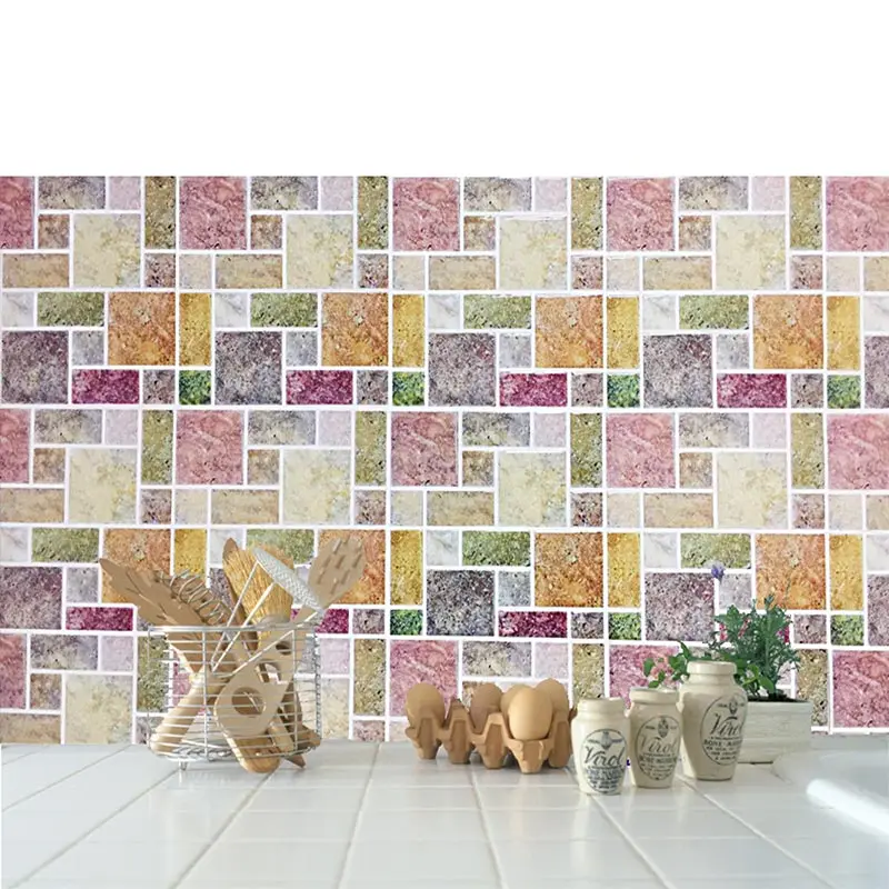 Тренд виниловая 3D настенная плитка наклейка мозаика Смола декоративная самоклеящаяся настенная кухня плитка для ванной комнаты украшение дома