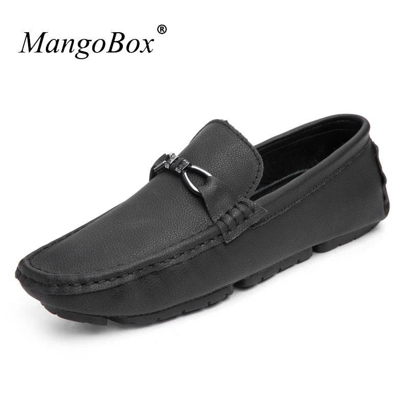 Rubber Sole Loafer Sneakers Mens PU Leather Men Shoes Casual Spring