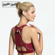 Duttedutta высокие эластичные спортивные бюстгальтеры, утягивающие футболки с карманом для телефона, бюстгальтер для йоги, спортивная одежда для женщин для спортивного зала и фитнеса