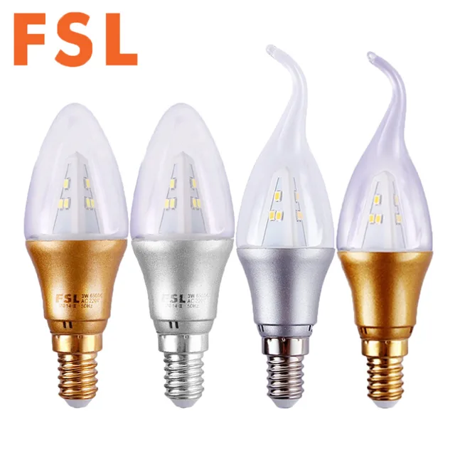Aliexpress.com : Buy FSL E14 3W LED Candle Light Bulb Golden/Silver ... Aliexpress.com : Buy FSL E14 3W LED Candle Light Bulb Golden/Silver ...
