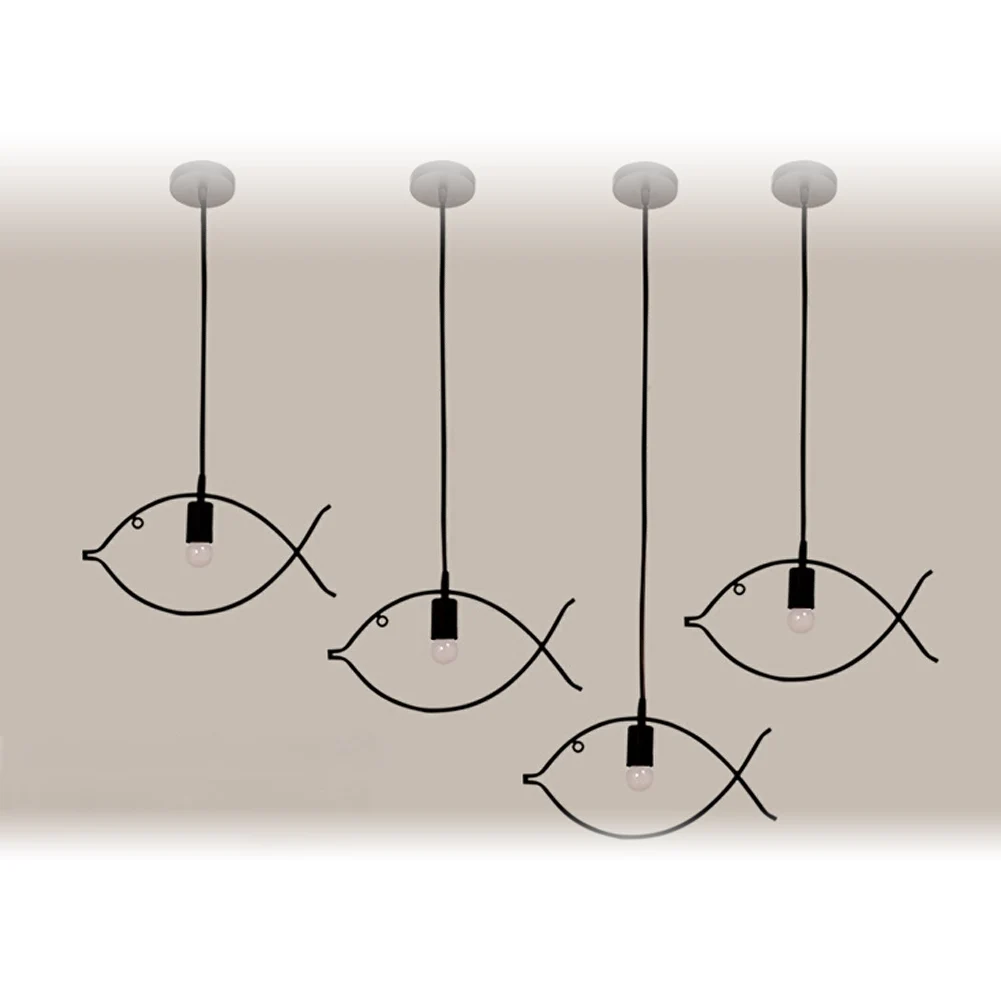

Creative Personality LED Pendant Lights Fish Bar Minimalist Dining Room Nordic Hanging Lamp AC220V Droplight Style Luminaries