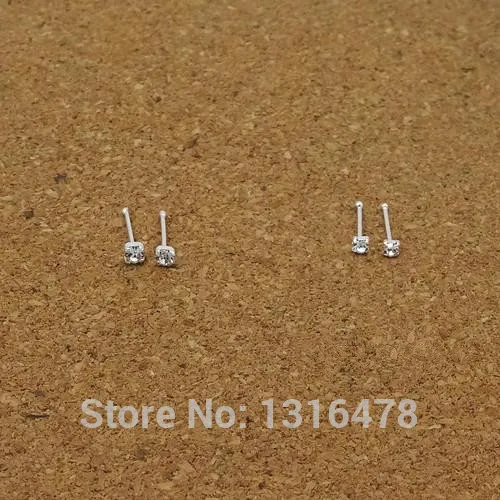 Новые маленькие серьги-гвоздики из стерлингового серебра 925 пробы, квадратные серьги с четырьмя зубцами, ультра-маленькие серьги 1,8 мм/2 мм/1 мм - Окраска металла: style1 2mm