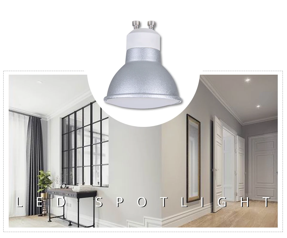 7W GU10 LED Lamp Light Bulbs 110V 128 LEDs GU10 3 Color Temperatures Aluminum Spotlight Bombillas LED Ampoule (1)