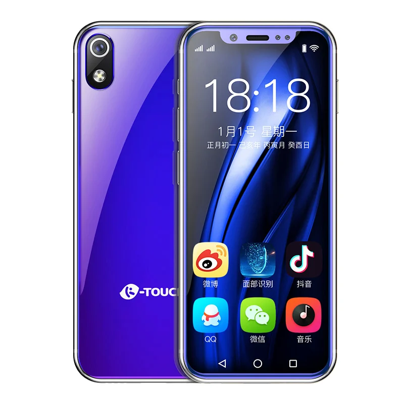 3 ГБ ОЗУ 32 Гб ПЗУ Android 6,0 мини 4G смартфон K-TOUCH I9 Face ID металлическая рамка мобильный телефон с двумя sim-картами - Цвет: Blue
