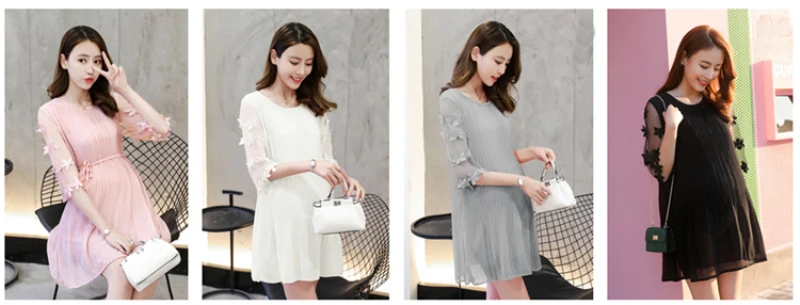 pleated chiffon dress (3)