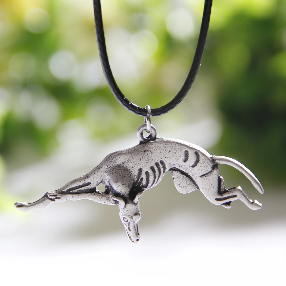silver greyhound necklace