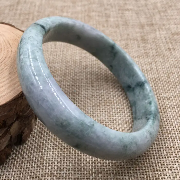 

61mm Certified Grade "A" Natural Green Jadeite Jade Gems Bracelet Bangle 043469 a 5.19