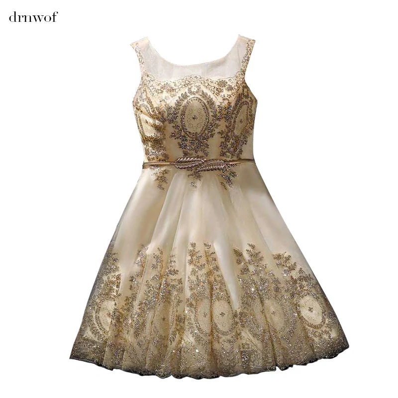 golden colour one piece dress