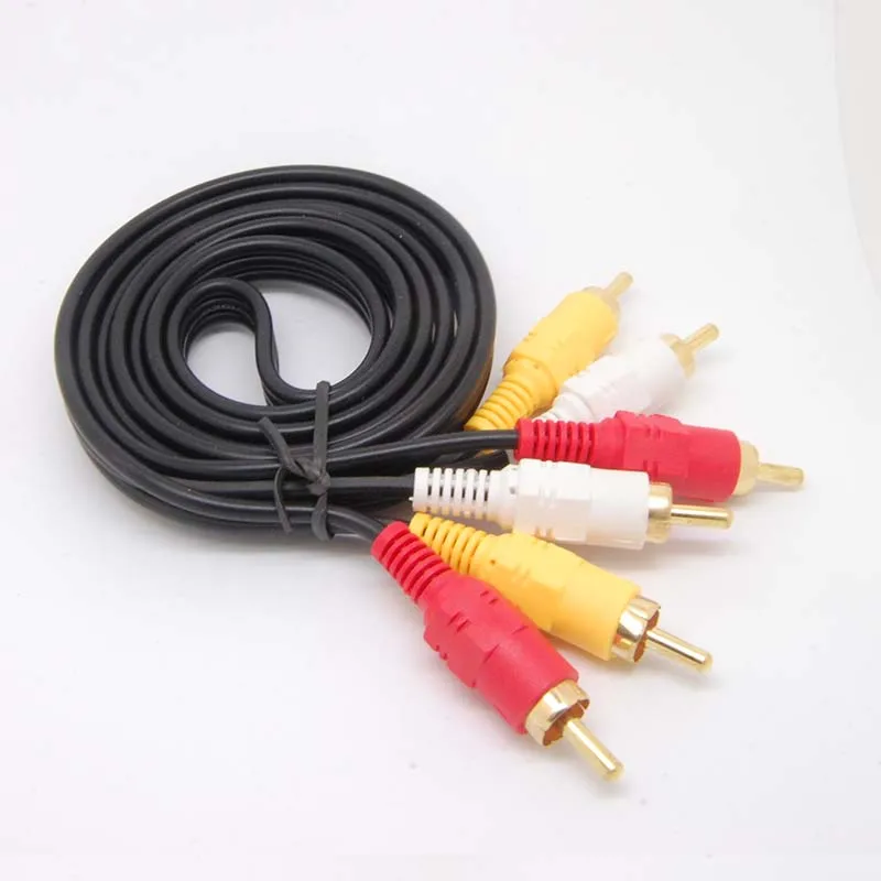 10 قطعة كابل AV 3RCA ذكر الصوت فيديو الحبل مركب الأصفر/الأحمر/الأبيض DVD التلفزيون