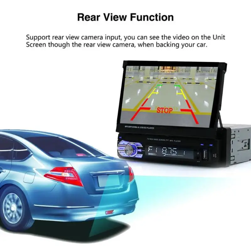 Sale 7in Touch Bluetooth Car GPS MP5/MP3 Player Radio USB/TF/AUX Map+Rearview Universal GPS Navigation 7