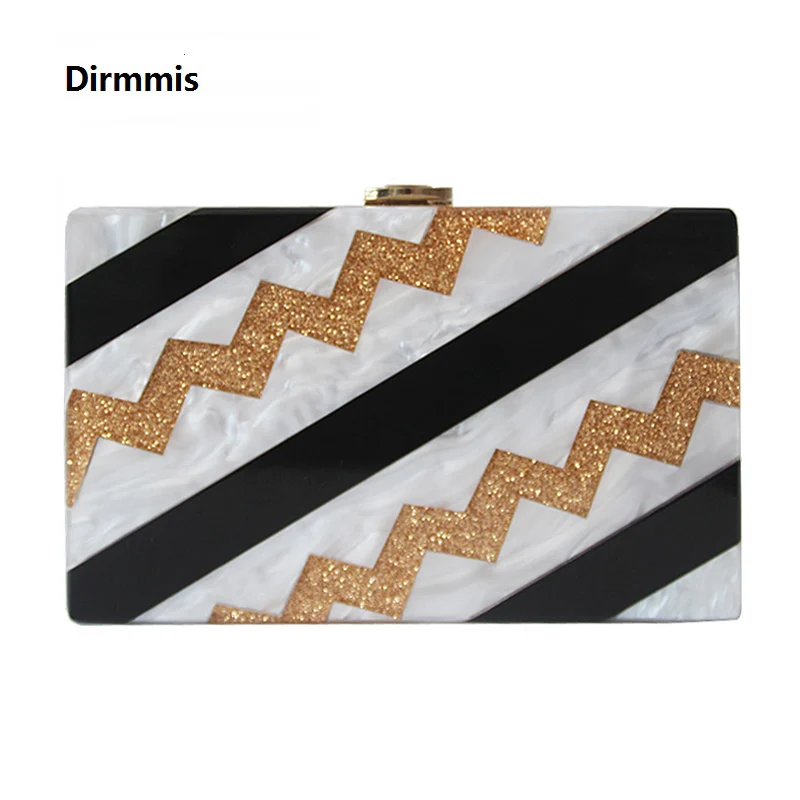 

Brand fashion designer Women new wallet Striped women messenger bags for girls handbag Acrylic wedding evening bag casual Clutch