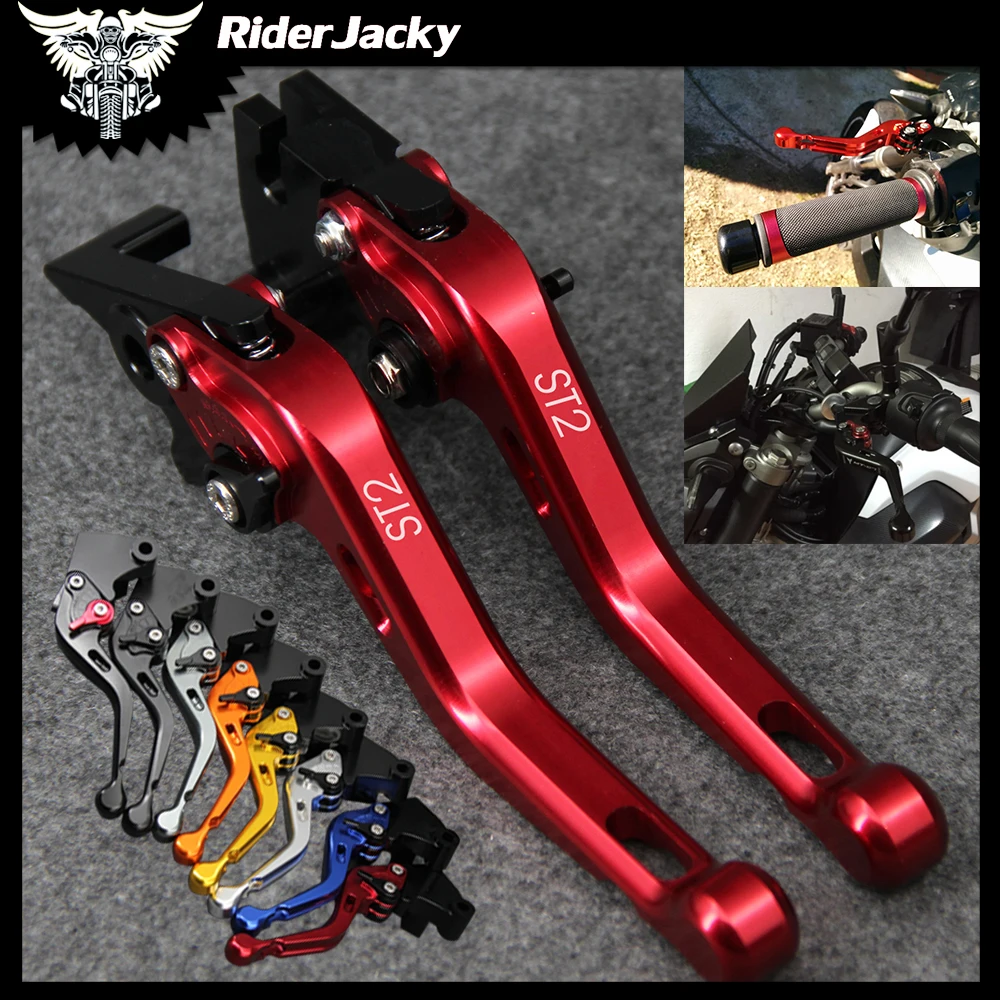 

Laser Logo Red CNC Motorcycle Short Brake Clutch Levers For Ducati ST 2 ST2 1998-2003 1999 2000 2001 98 03