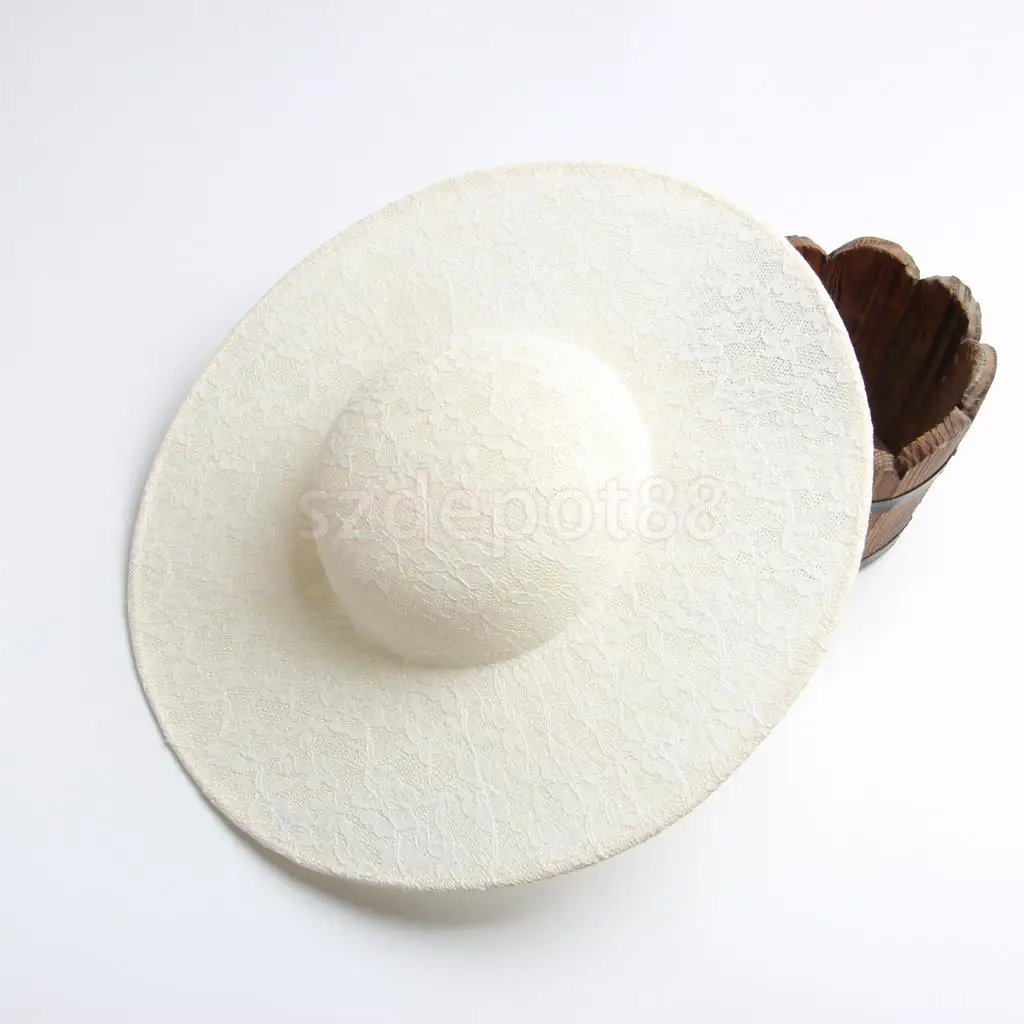 Vintage Sinamay Lace Fascinator Hat Base for Women's Millinery DIY Hat Making