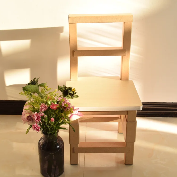 Creative Paper Stools Waterproof Children's Chairs Paper Furniture Simple Children's Learning Chairs Kids Furniture