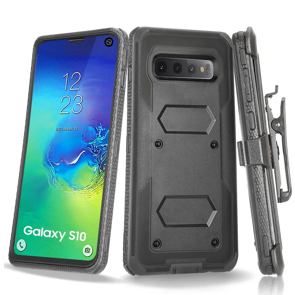 Heavy Duty Броня чехол для samsung Galaxy S10 плюс S10e Lite ударопрочный пояс клип футляр + Plus| |