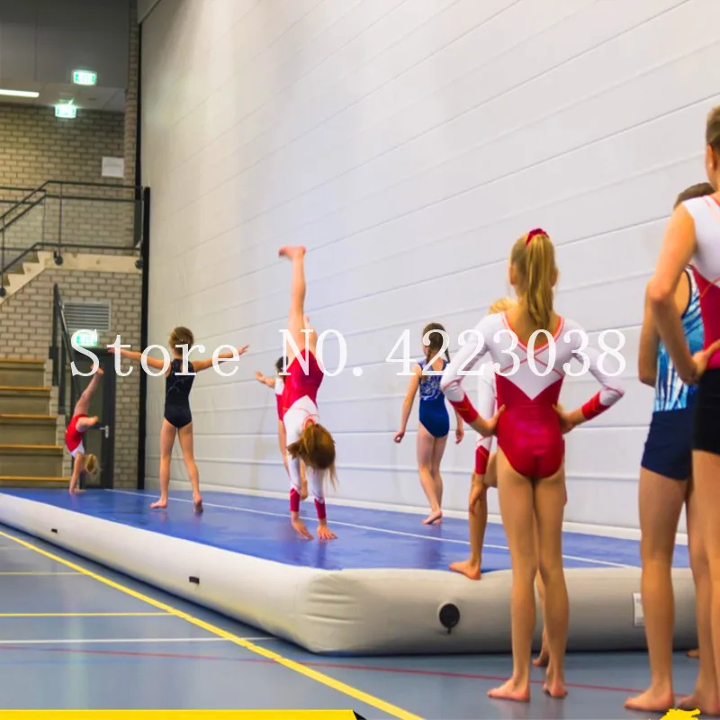 Best Free Shipping 9x2x0.2m Blue Inflatable Gymnastics Mattress Gym Tumble Airtrack Floor Tumbling Air Track For Sale Come a Pump