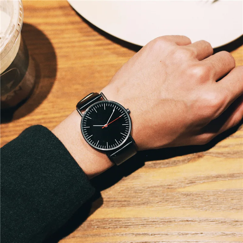 

BGG Ladies simple Wristwatch men/women Casual watch Luxury genuine Leather Women Quartz watch New Clock Hours relojes mujer