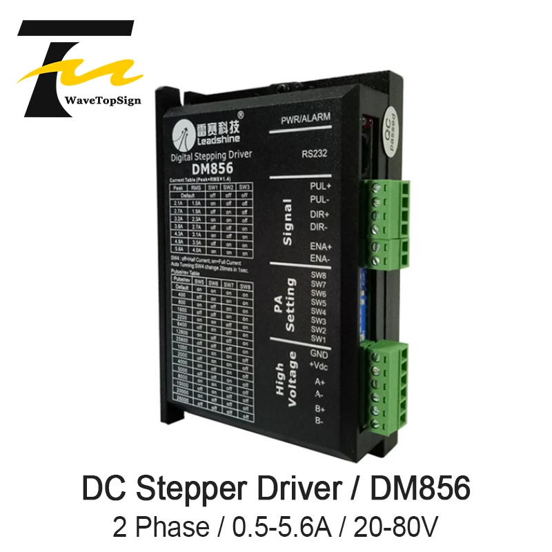 2 фазный шаговый мотор драйвер Leadshine DM856 20 80VDC матч 86 последовательный
