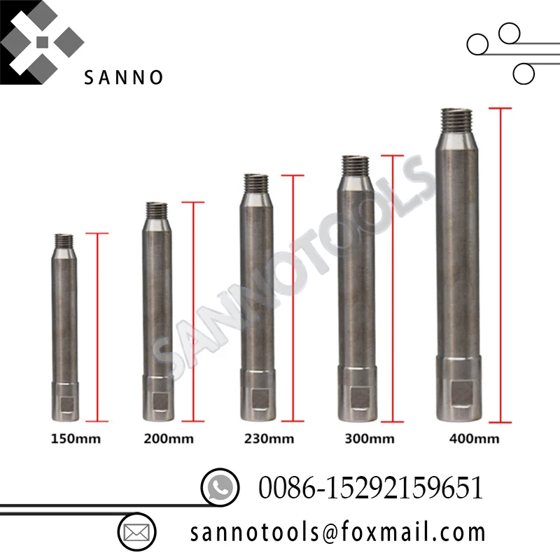 Удлинительный стержень для алмазного бурового долота электроинструмента толщиной 100 мм-400 мм алмазное сверло с резьбой Удлинительный стержень