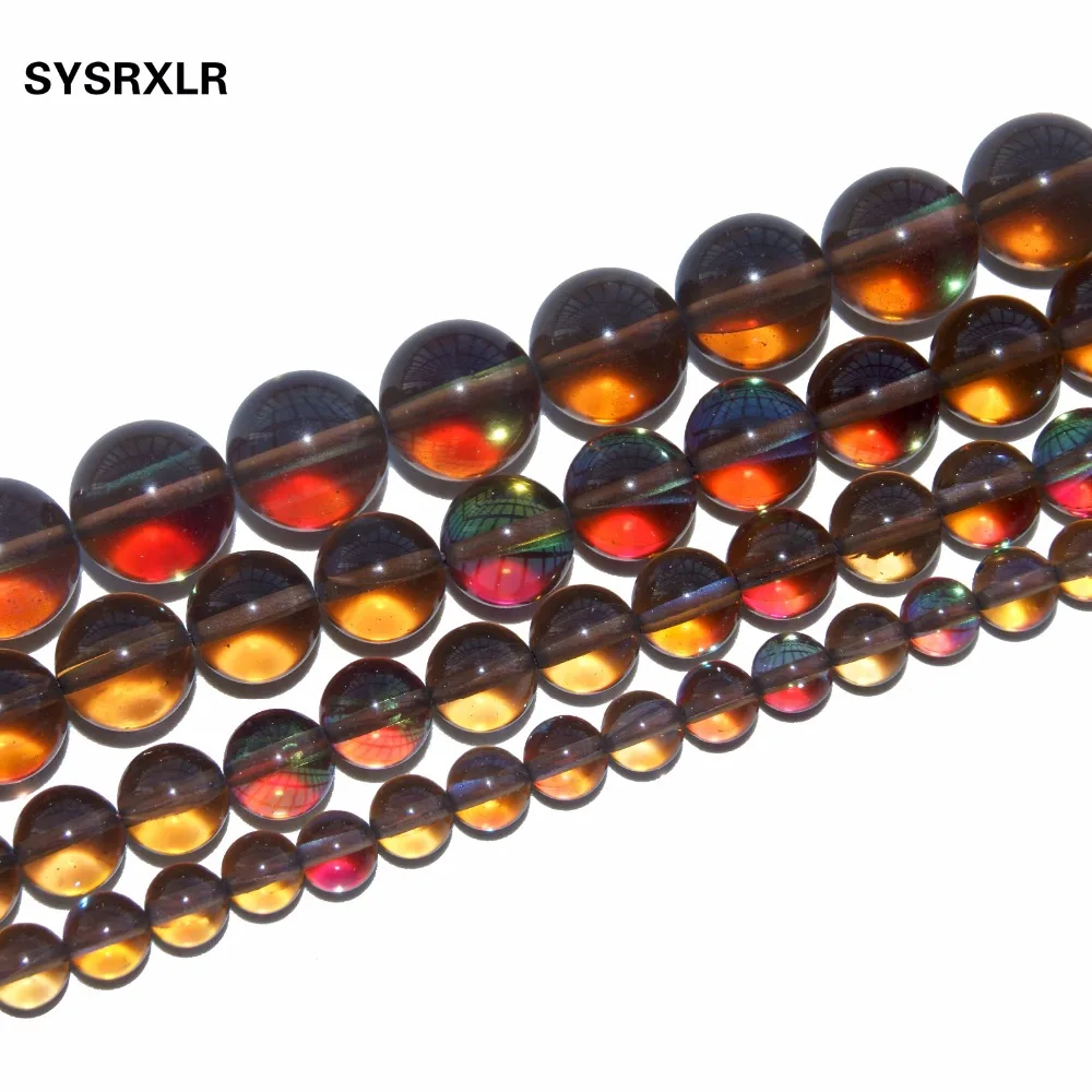 

Free Shipping Coffee Austria Crystal Glitter Synthesis Moon Stone Beads For Jewelry Making DIY Bracelet Necklace 6 8 10 12 MM