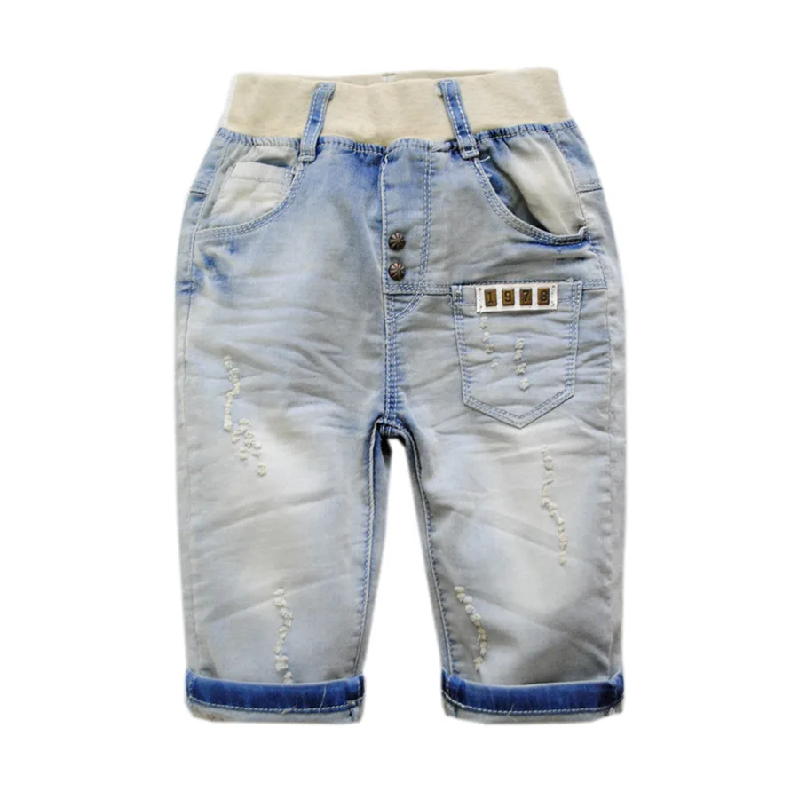 5971 summer jeans shorts boys jeans pants calf length 70% length soft ...