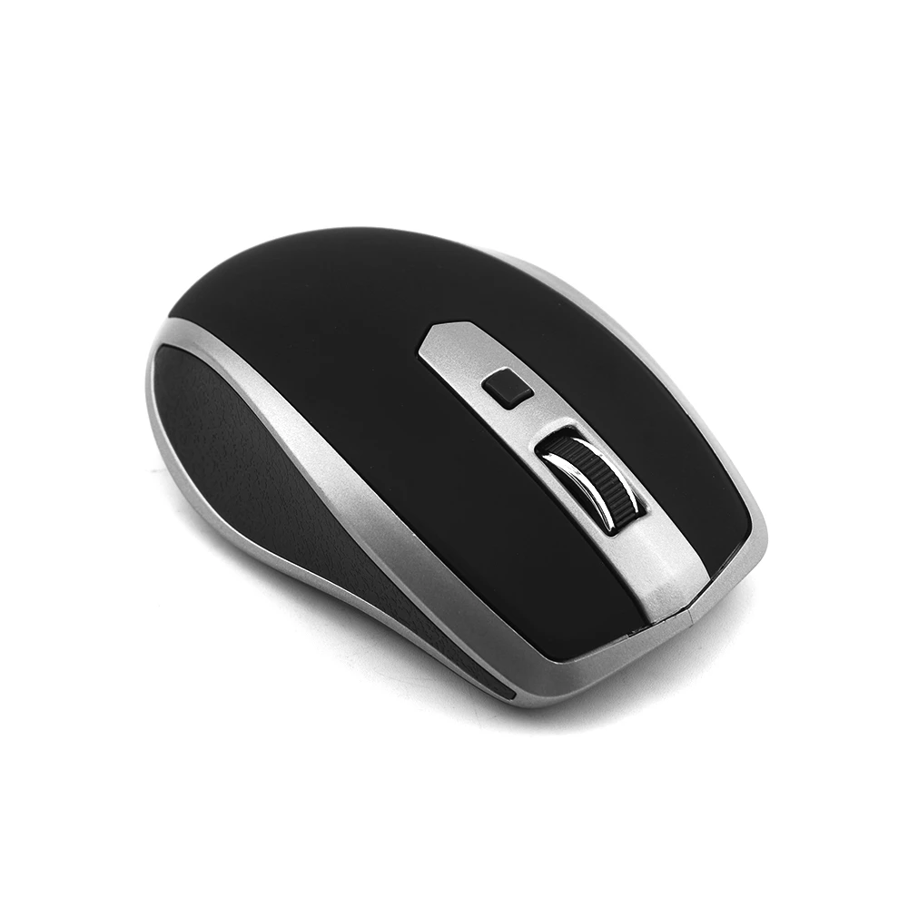 Беспроводная bluetooth мышь компьютерные игровые мыши 6 кнопок эргономичная оптическая мышь 800-1200-1600 dpi мышь геймер для ПК домашнего офиса - Цвет: Серебристый