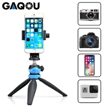 GAQOU Flexible Mini Tripod for Phone with Mount Adapter Stand for iPhone Monopod Gopro Nikon DSLR Camera Mobile Octopus Tripods fghgf bluetooth remote tripod bracket for iphone mini portable mount monopod extendable camera stand universal phone tripods