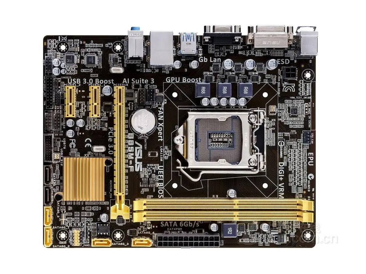 

Asus B85M-F Desktop Motherboard B85 LGA 1150 i7 i5 i3 DDR3 16G SATA3 USB3.0 Micro-ATXmotherborad used 90%new