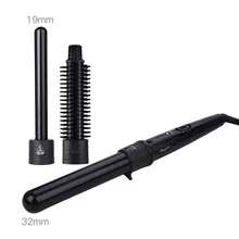 3 части щипцы для завивки волос машина стайлер керамический набор для завивки волос 3 сменные насадки для завивки палочка валики щетки 85 Вт P40