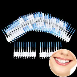 200 шт. зубная нить межзубных чистить зубы придерживаться зубочисткой мягкий силиконовый двусторонняя зуб выбирает