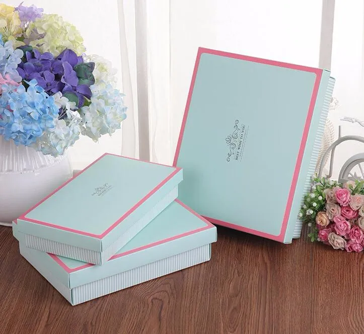 24,3*13,5*4,5 см большие розовые Изящные носки упаковочная коробка и нижнее белье косметическая упаковка в полоску Подарочная коробка с большой крышкой