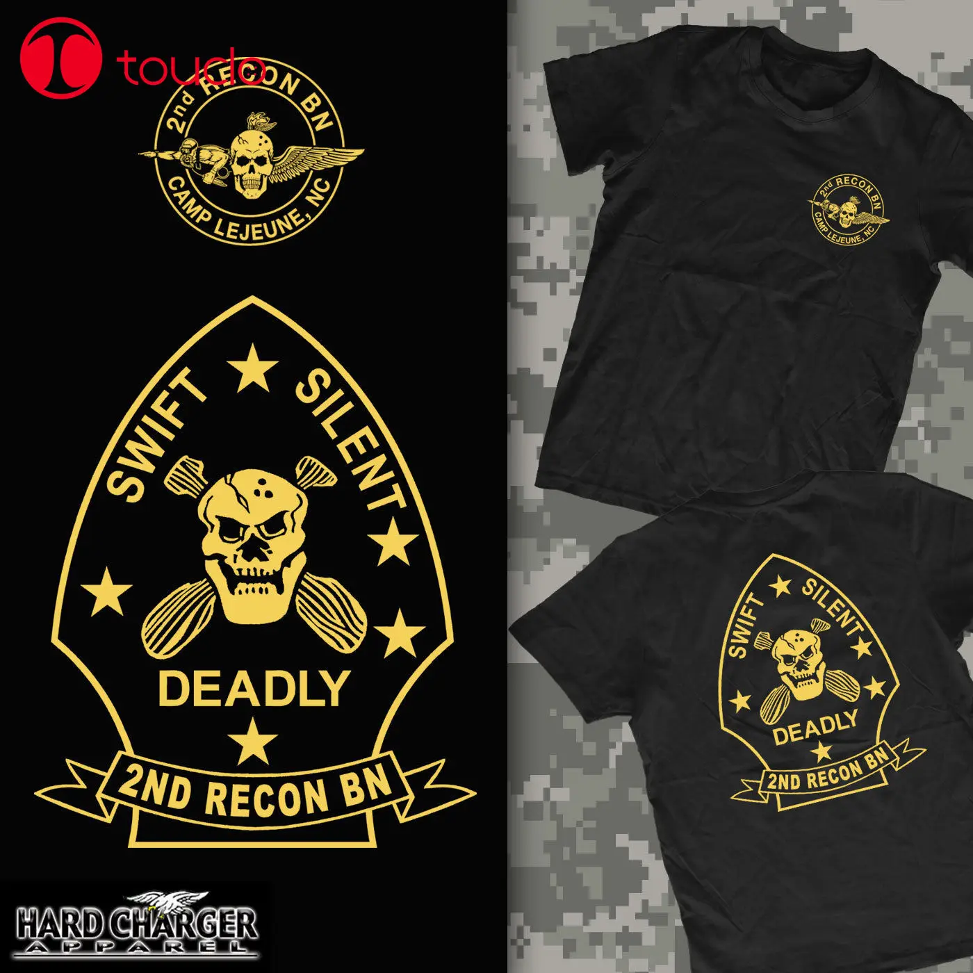 2019 распродажа морской корп 2Nd Recon botanion Camp Lejeune Nc Onslow Beach Usmc Футболка с двумя
