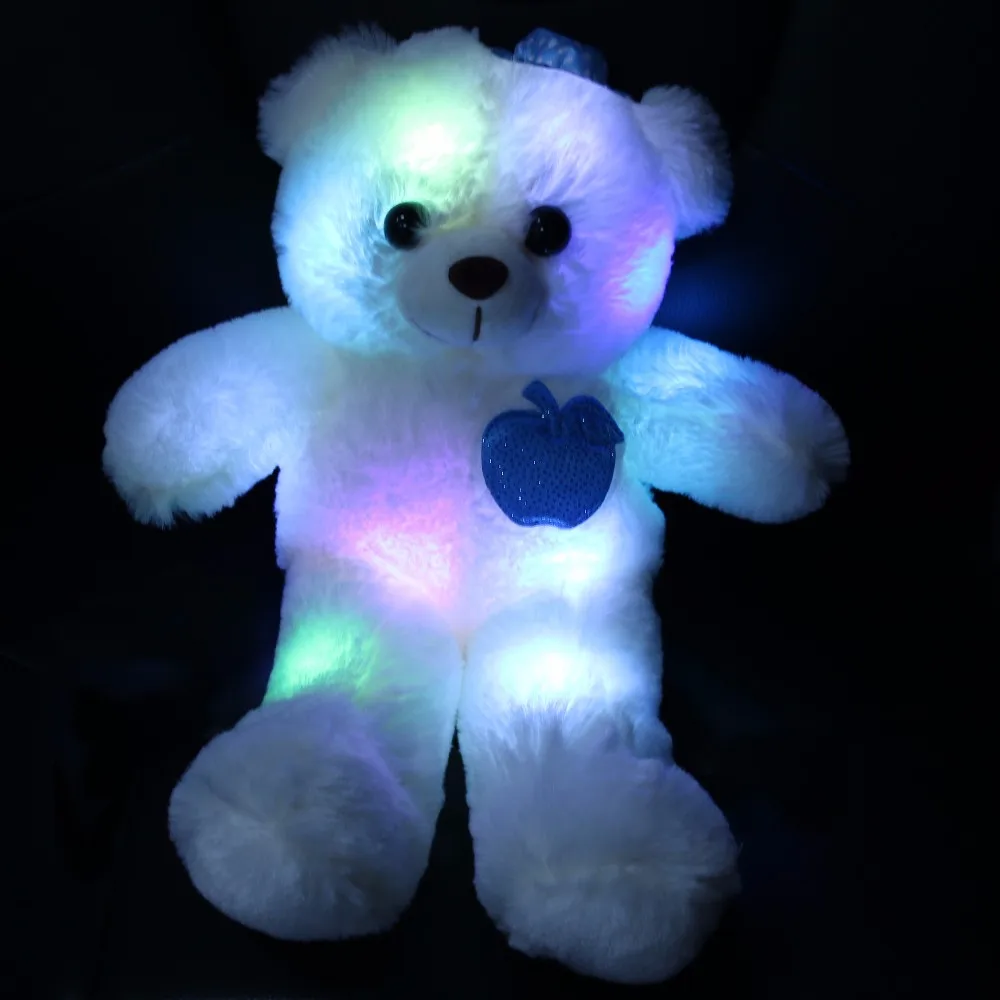 Прямая поставка высокое качество светодиодный ночной Светильник световой плюшевый медведь милые блестящие плюшевый медведь мультфильм детские игрушки, детские игрушки, подарки на день рождения, День святого Валентина