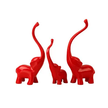 

Decorations of resin furnishing articles, three elephants, wedding gifts, new home furnishing articles