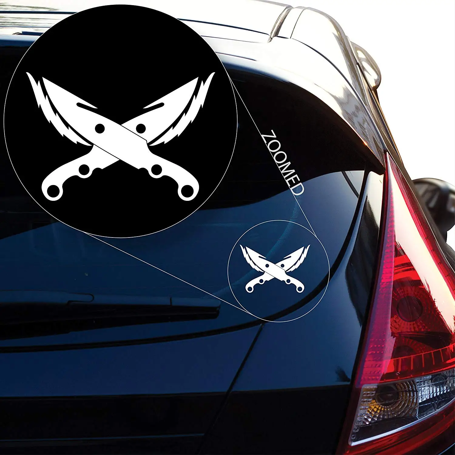 

Hunter Bladedancer Decal Sticker for Car Window, Laptop and More. # 483 (4" X 5.8", White)