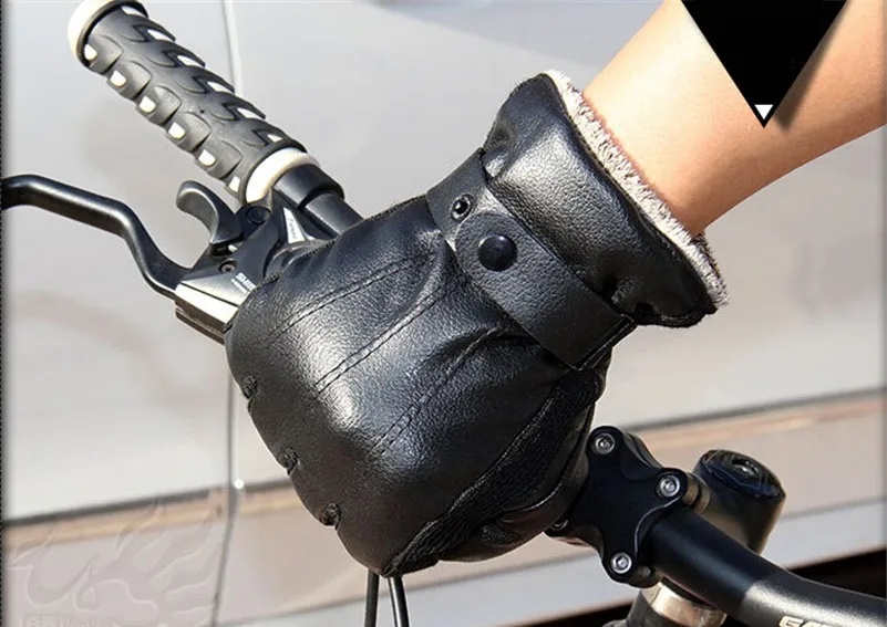 WEST BIKING для мужчин из искусственной кожи Guantes Ciclismo зима полный палец толстые вождения мотоциклетные флис Luva велосипед велосипедные перчатки