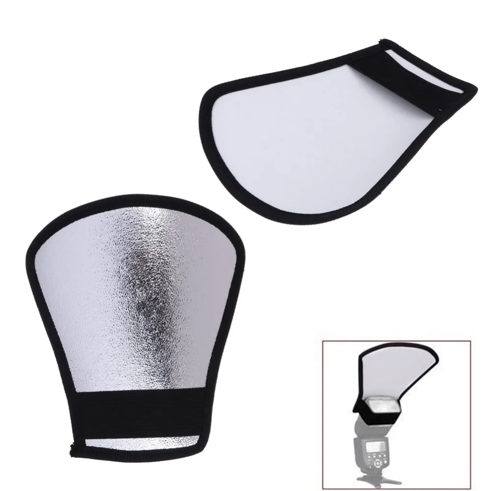 2 in 1 Camera Flash Diffuser Softbox Photo Flash Light Reflector Professional Parts for Canon/Nikon/Olympus Camera flash diffuser camera softbox photography light diffuser cloth camera flash reflector