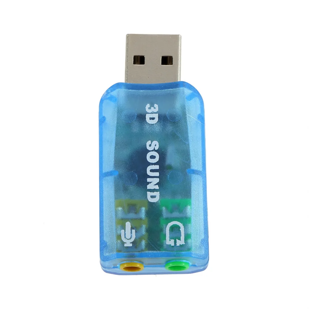 Горячая Новая акция 3D Аудио карта USB 1,1 Микрофон/Динамик адаптер объемный звук 7 CH для ноутбука