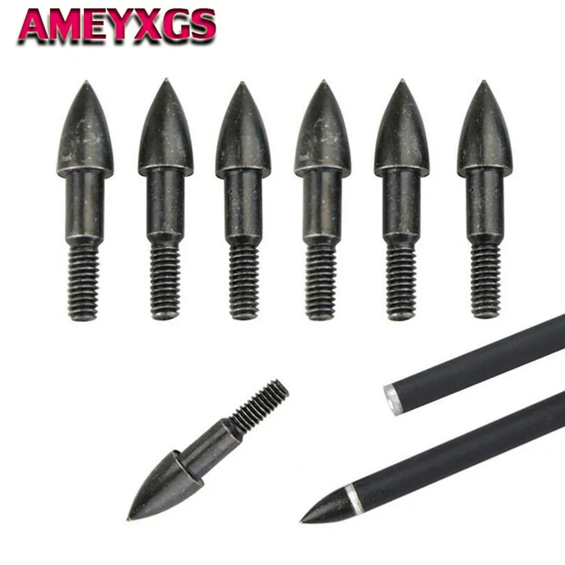 

24/50Pcs Archery Target Filed Points Tips Bullet Arrowheads Steel Broadheads For Arrow Shooting Hunting Practice Accessories