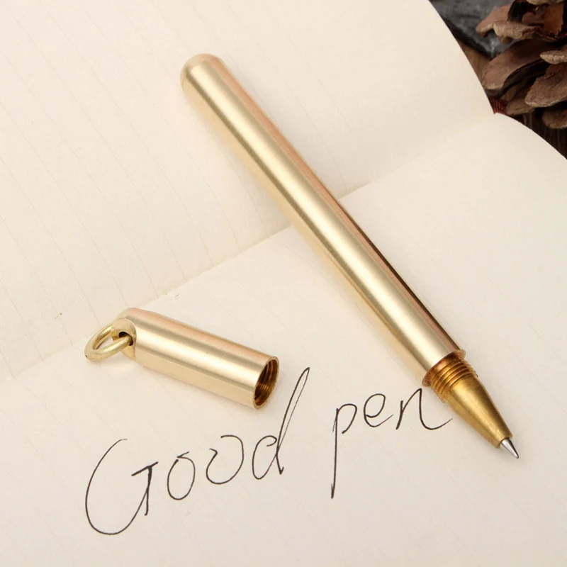 EDC Retro Brass Pen Pure Brass Metal Pen By Hand The Tactical Pen