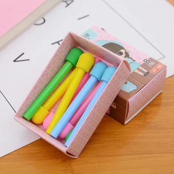 

8 pcs/set Novel Fairytale Girl Match Eraser Student pencil writing correction supplies Office School Rubber stationery Baby gift