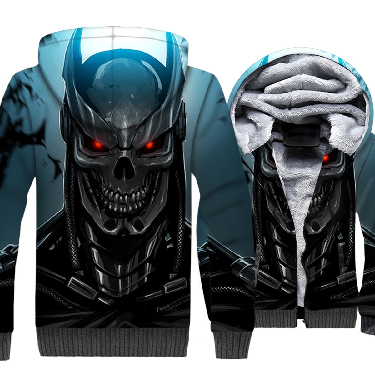 

Batman 3D Print Hoodie Men Dark Knight Hooded Sweatshirt Cool Harajuku Coat Winter Thick Fleece Warm Jacket Hip Hop Streetwear