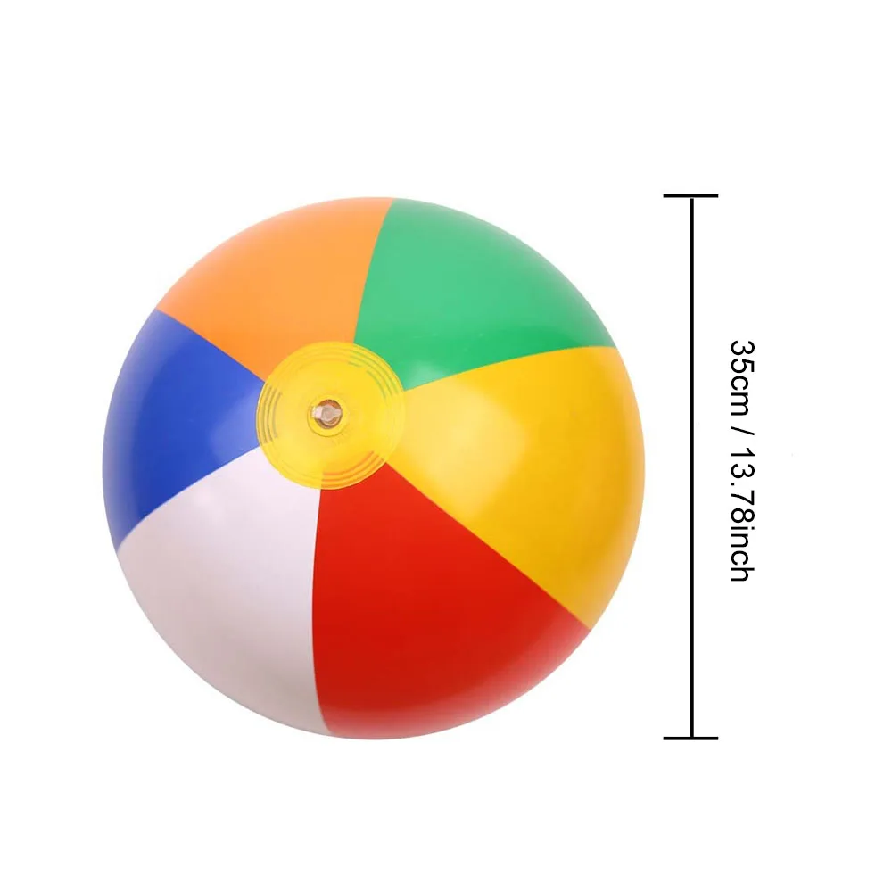 5 шт. Радужный надувной пляжный мяч с 1 шт. ручной воздушный насос для детей детские водные игры бассейн вечерние игрушки