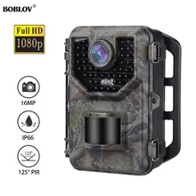 BOBLOV E2 1080P охотничья камера с инфракрасным ночным видением, водонепроницаемая камера для слежения, уличная дикая игровая камера для охоты, фотоловушки
