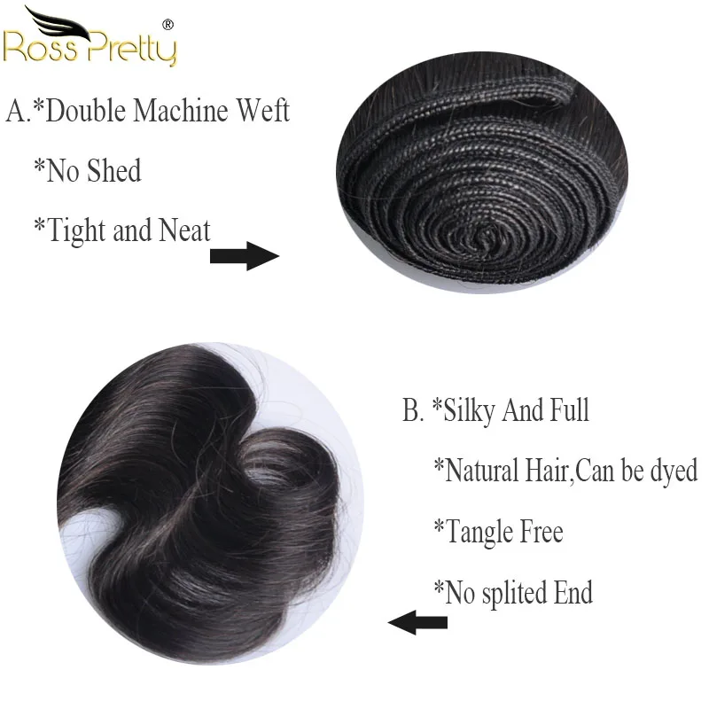 body wave hair bundle details