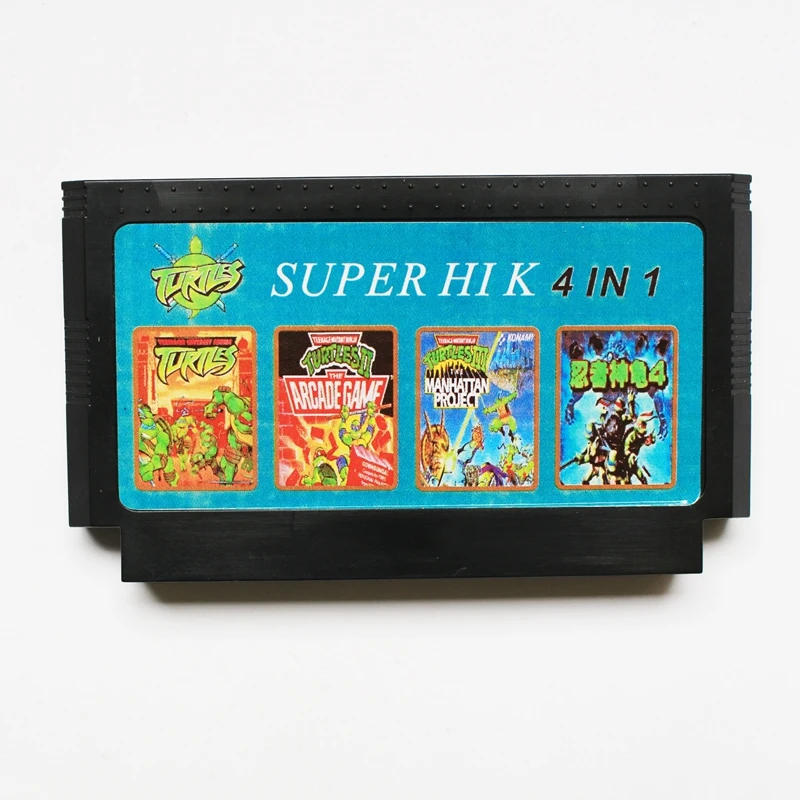 

New arrival 8 bit game cartridge classical game card - turtles 1 /2 /3 /4, 4 in 1